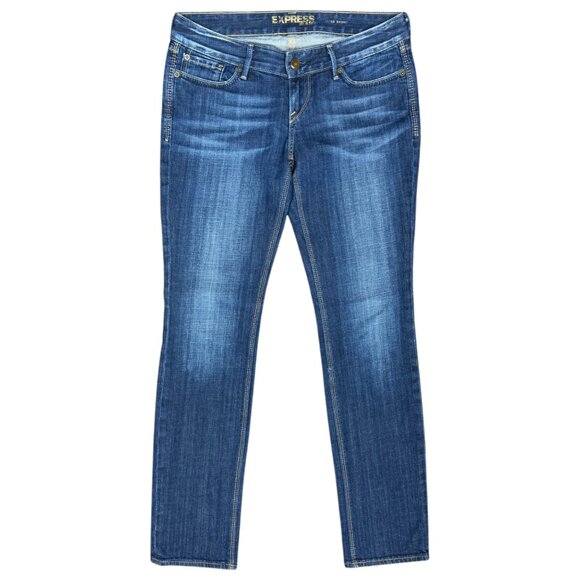 EUC Women's EXPRESS "Zelda" Low Rise Jeans Blue #90066 | Size 8R - Picture 3 of 11